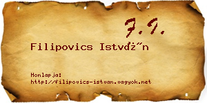 Filipovics István névjegykártya